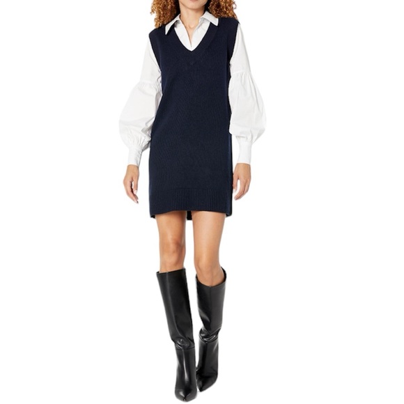 cinq a sept Dresses & Skirts - Cinq à Sept Navy Sweater Mini Dress NWT - Size XL